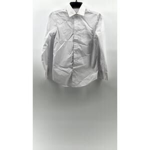APPAMAN Boy's White Solid Button-Up Long Sleeve Shirt SZ 12